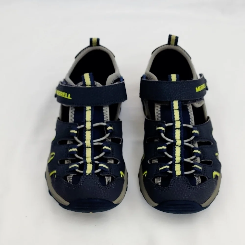 Merrell Hydro H20 Hiker Leather Blue and Lime Sandals